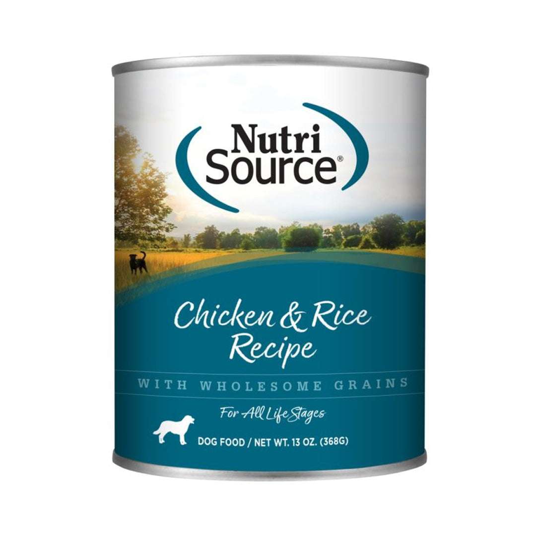 NutriSource Alimento Húmedo con Pollo y Arroz para Perros - Todas las Razas - 12.3 oz Black Dog Panamá