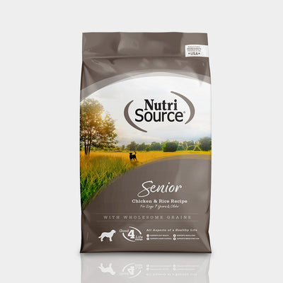 NutriSource Senior Chicken & Rice Alimento con Pollo y Arroz para Perros Senior - Todas las Razas - 12 lb