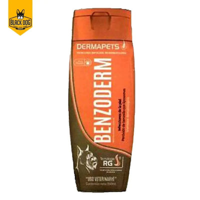 Benzoderm Shampoo 350ml veterinary formula for deep cleaning and care of pets' skin and coat