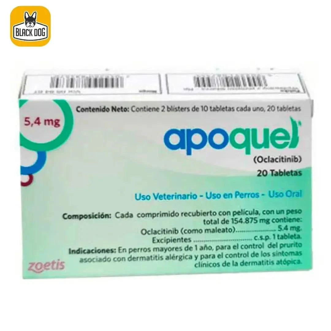 Caja de Apoquel 5.4mg para perros Panamá 20 tabletas uso veterinario antipruriginoso para dermatitis alérgica