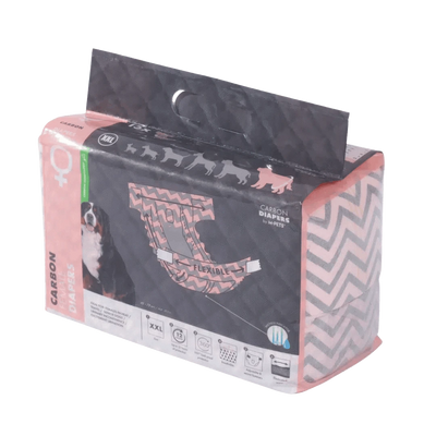 MPets Carbon Diapers Pañales Perro Hembra – XXL / 15 pcs Black Dog Panamá