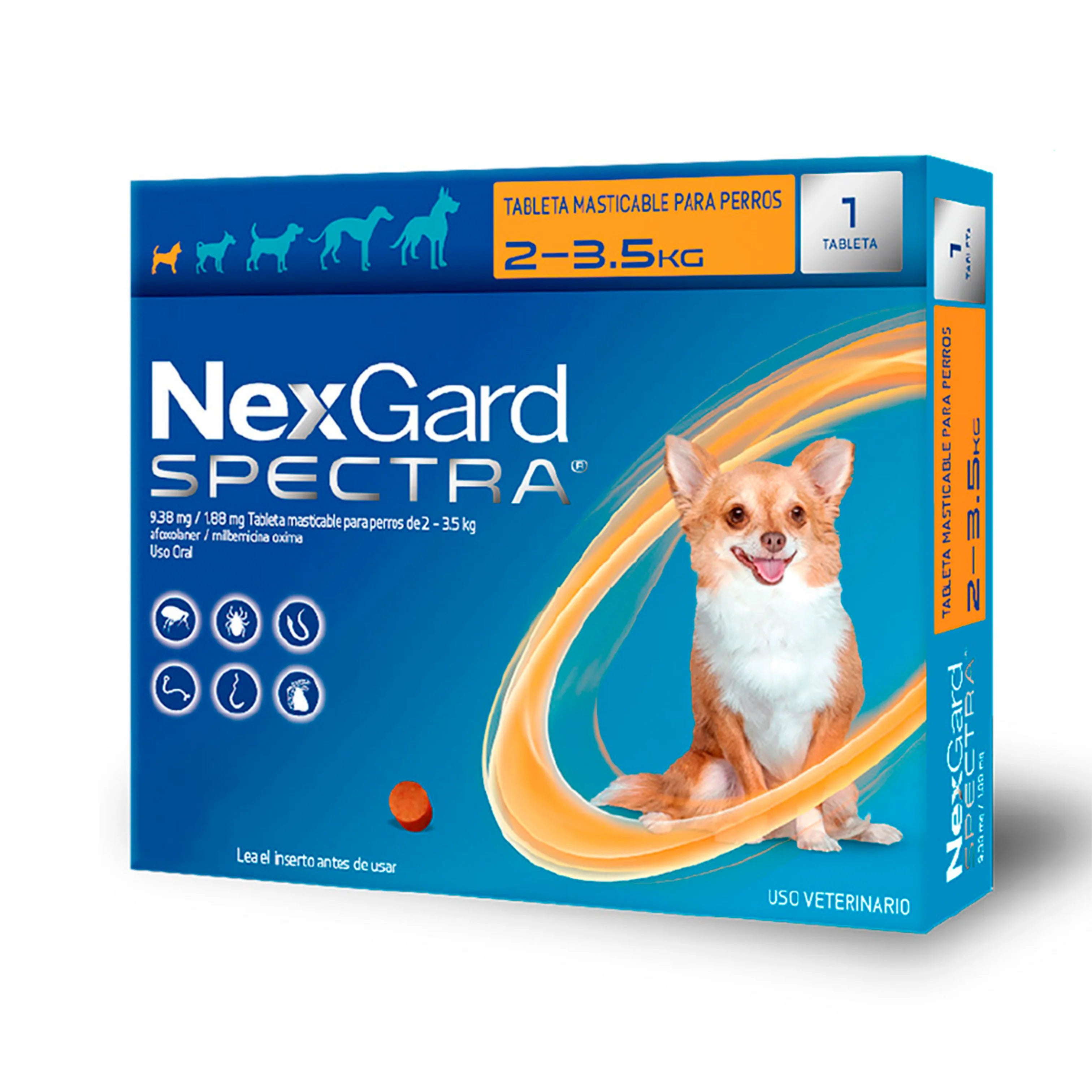 NexGard Spectra XS Tableta Antiparasitaria 2-3.5 kg | Black Dog