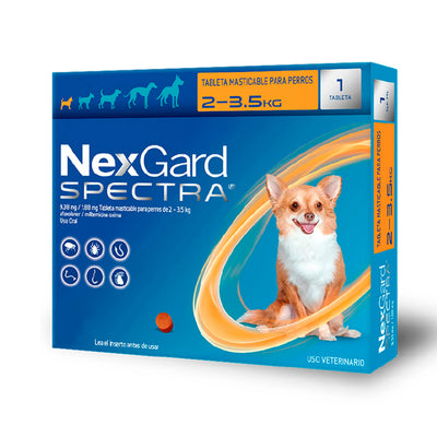 NexGard Spectra XS Tableta Antiparasitaria – 2-3.5 kg