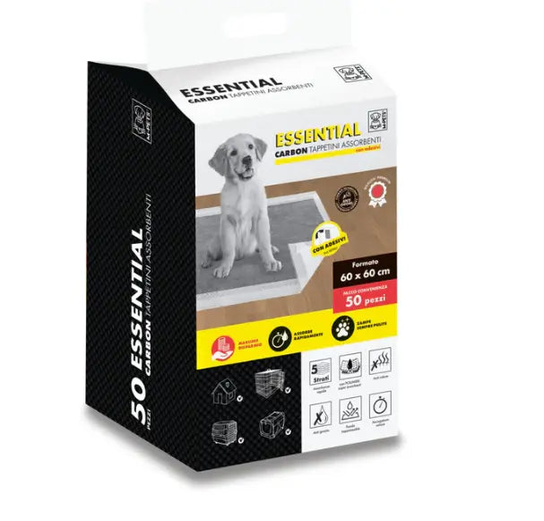 ESSENTIAL Carbon Training Pads 60 x 60 cm - 50 pcs
