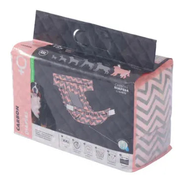 CARBON DIAPERS - Female Dog - (XXL) - 15 pcs - Black Dog Panamá