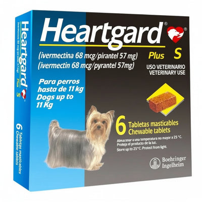 Heartgard Plus S Tableta Antiparasitaria – Hasta 11 kg
