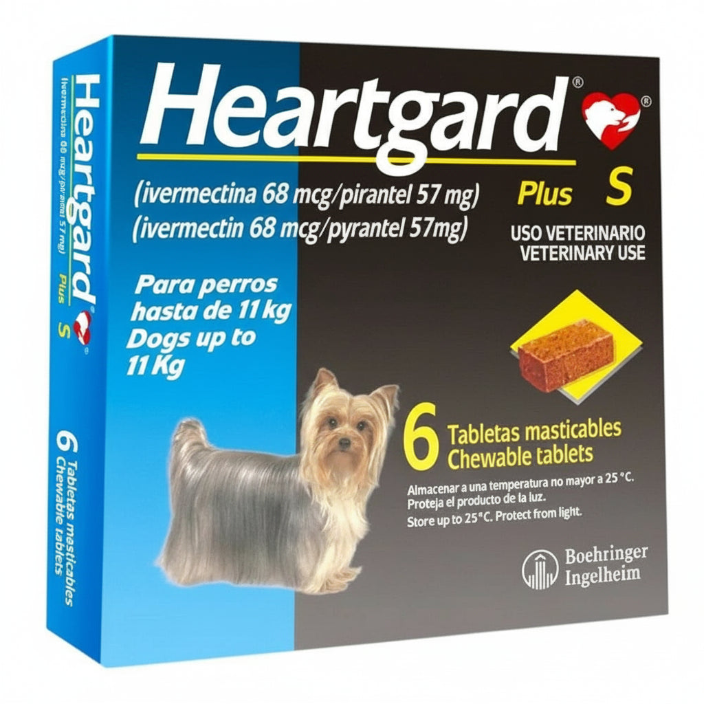 Heartgard Plus S Tableta Antiparasitaria – Hasta 11 kg