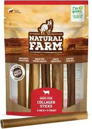 6" Collagen Sticks 5-pack - Black Dog Panamá