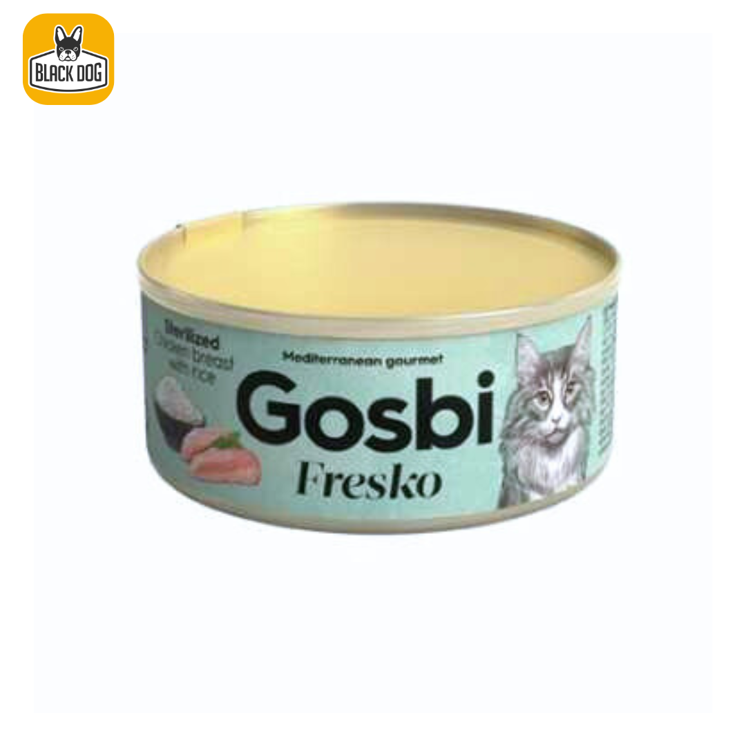 FRESKO CAT PECHUGA DE POLLO CON ARROZ STERILIZED 70G - Black Dog Panamá