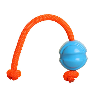 DOOG FETCHABLE BALL & ROPE BLUE - Black Dog Panamá