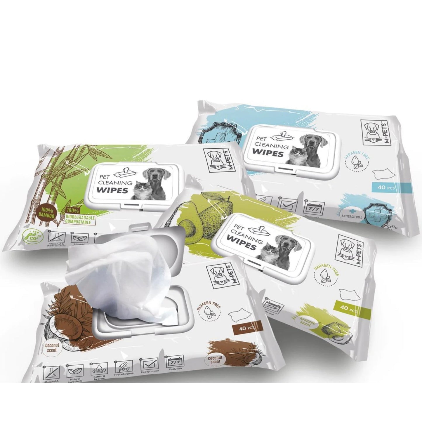 Pet Cleaning Wipes Anti-bacterial - MAXI PACK
20 x 15 cm - 80 pcs - Black Dog Panamá