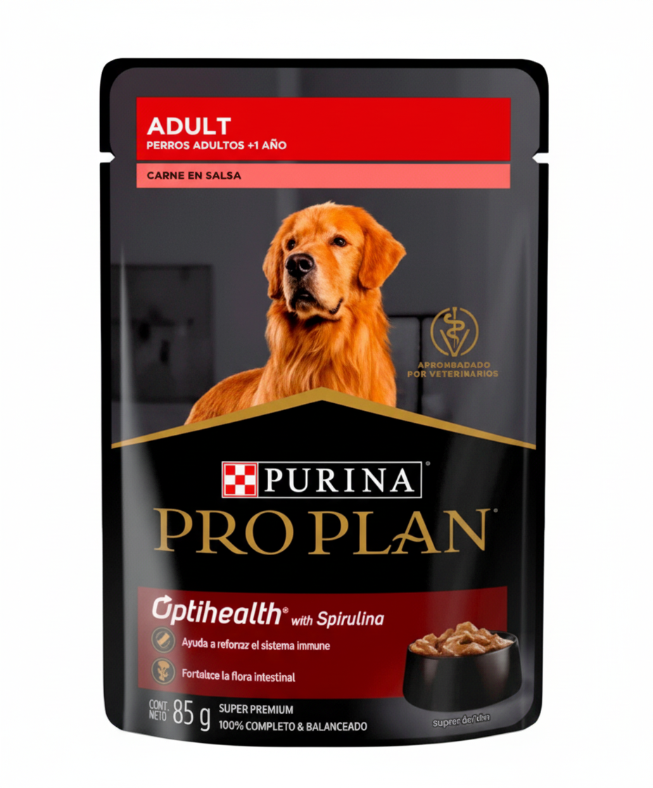 PP DOG OPTIHEALTHMEAT 24X85G - Black Dog Panamá
