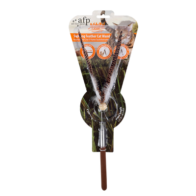 Natural Instinct - Swirling Feather Cat Wand - Bait - Black Dog Panamá