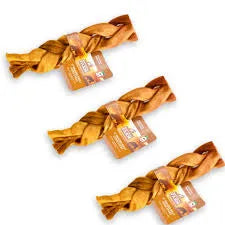 6" Braided Bully Cheek Sticks - Black Dog Panamá