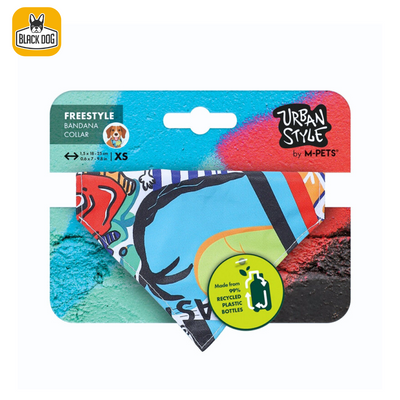 URBAN STYLE FREESTYLE Bandana Collar XS - Black Dog Panamá