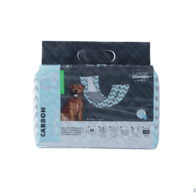 MPets Carbon Diapers Pañales Perro Macho – M / 18 pcs Black Dog Panamá