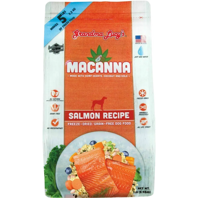 GL MACANNA SALMON RECIPE DOG FOOD 1LB - Black Dog Panamá