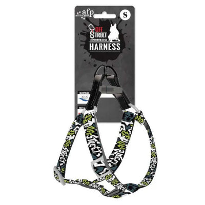 DOG STEP-IN-HARNESS - GRAFFITI-M - Black Dog Panamá