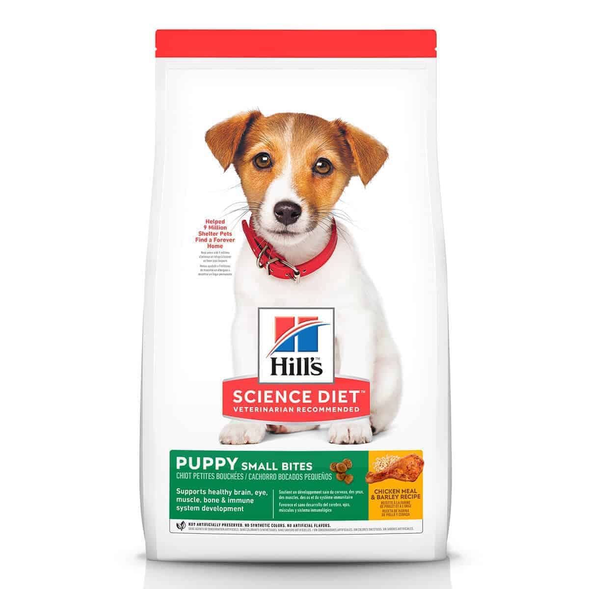 Hill's Science Diet Puppy Small Bites Alimento con Pollo y Cebada para Cachorros de Razas Pequeñas - 4.5 lb Black Dog Panamá