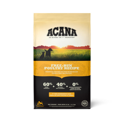 Acana Heritage Free-Run Poultry Alimento con Aves de Corral para Perros - Todas las Razas - Sin Cereales - 13 lb