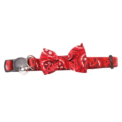 CAT COLLAR W/BOWKNOT RED - Black Dog Panamá