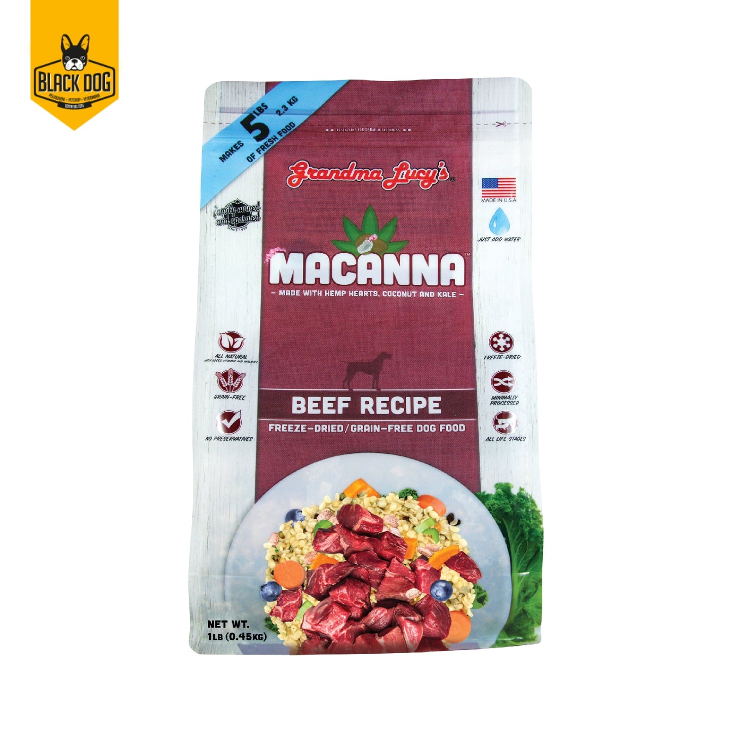 GL MACANNA BEEF RECIPE DOG FOOD 1LB - Black Dog Panamá