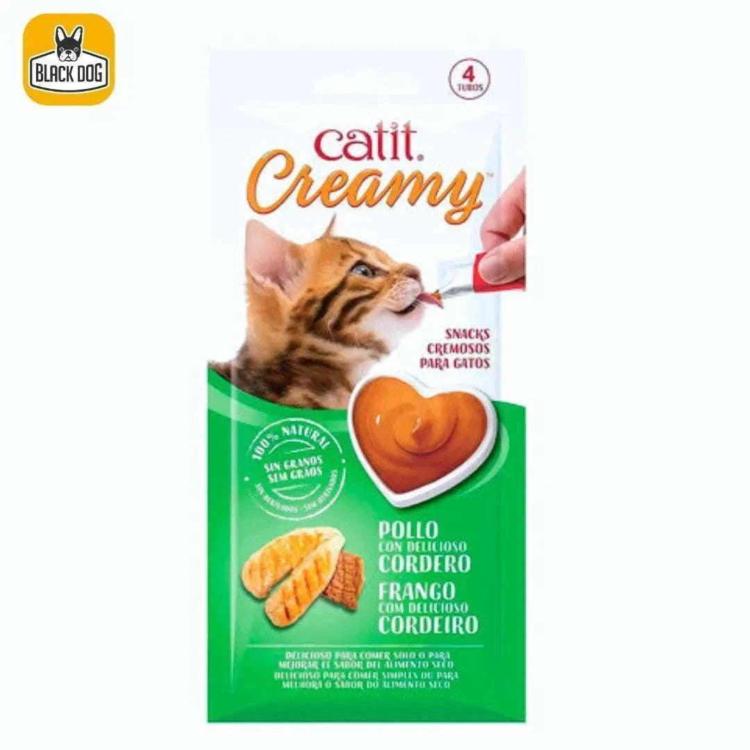CATIT CREAMY POLLO CON CORDERO 40G - Black Dog Panamá