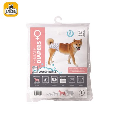 Female Dog Washable Diaper XL - Black Dog Panamá