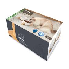 OPERA Ceramic Bowls with Bamboo Stand 2x350 ml - White - Black Dog Panamá