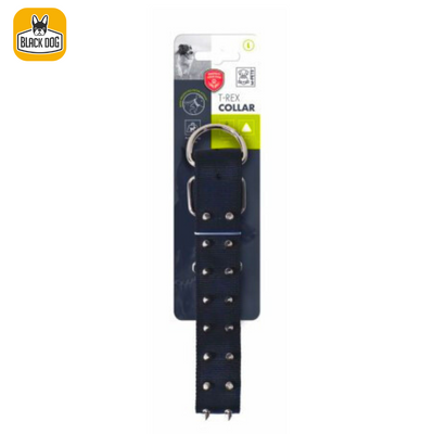 T-REX PROTECTIVE SPIKED DOG COLLAR L - Black Dog Panamá