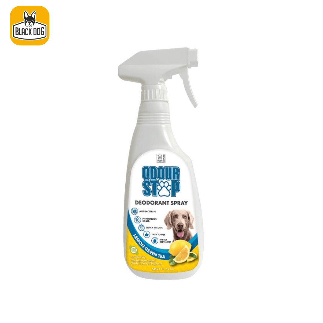 ODOUR STOP Deodorant Spray - Lemon Green Tea 500 ml - Black Dog Panamá