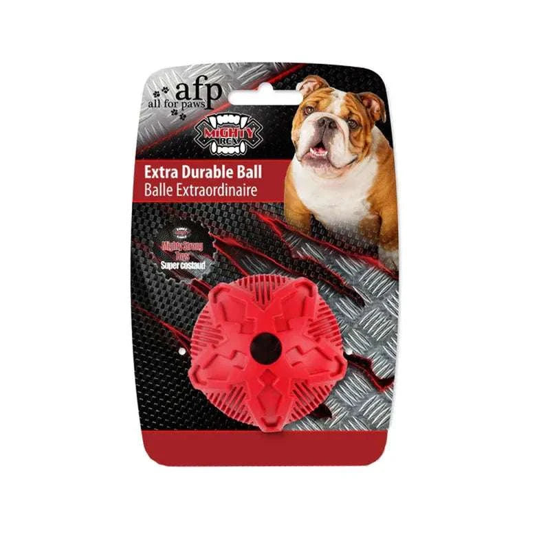AFP DOG TOY MIGHTY REX STRONG BALL RED - Black Dog Panamá
