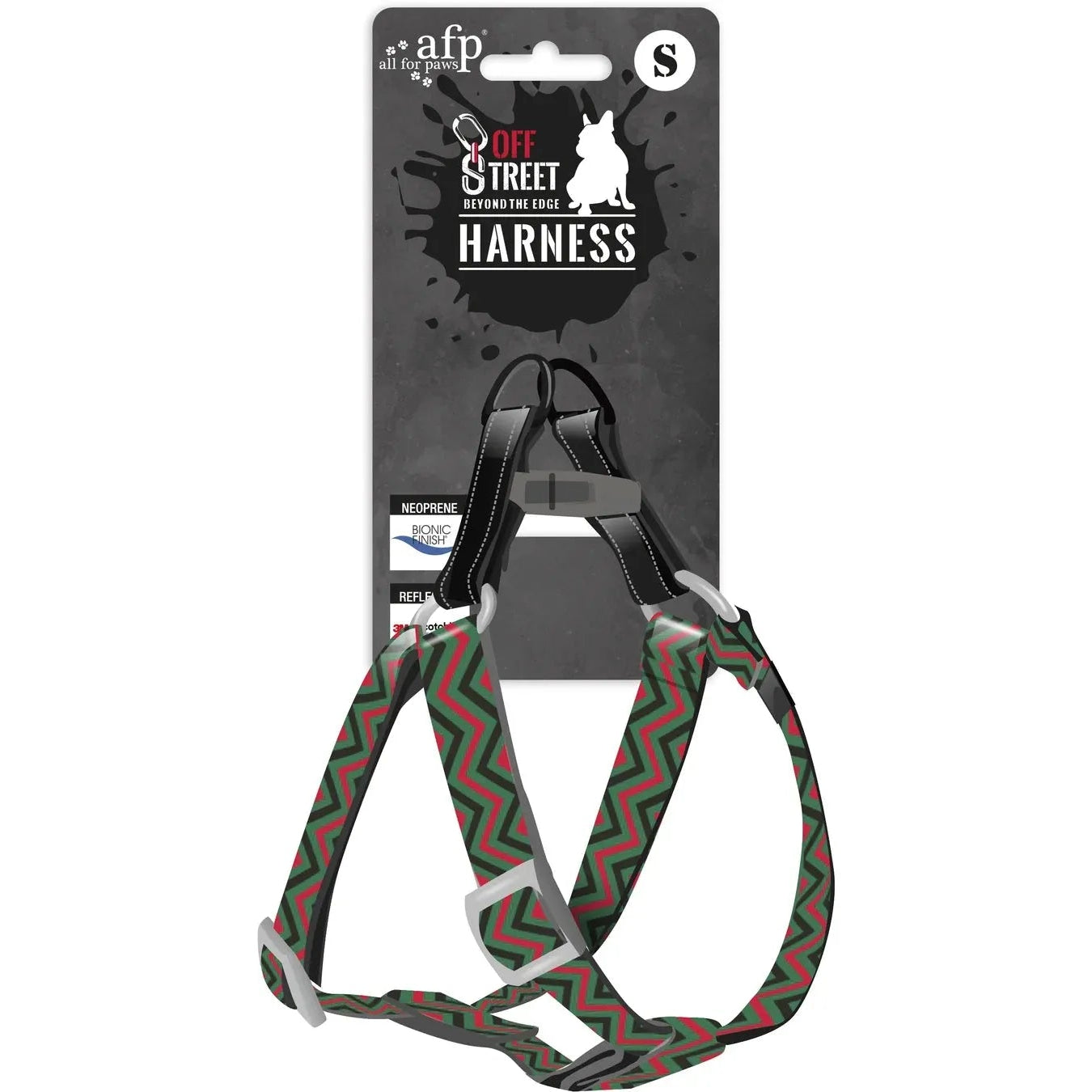 DOG STEP-IN HARNESS - CHEVRON S - Black Dog Panamá