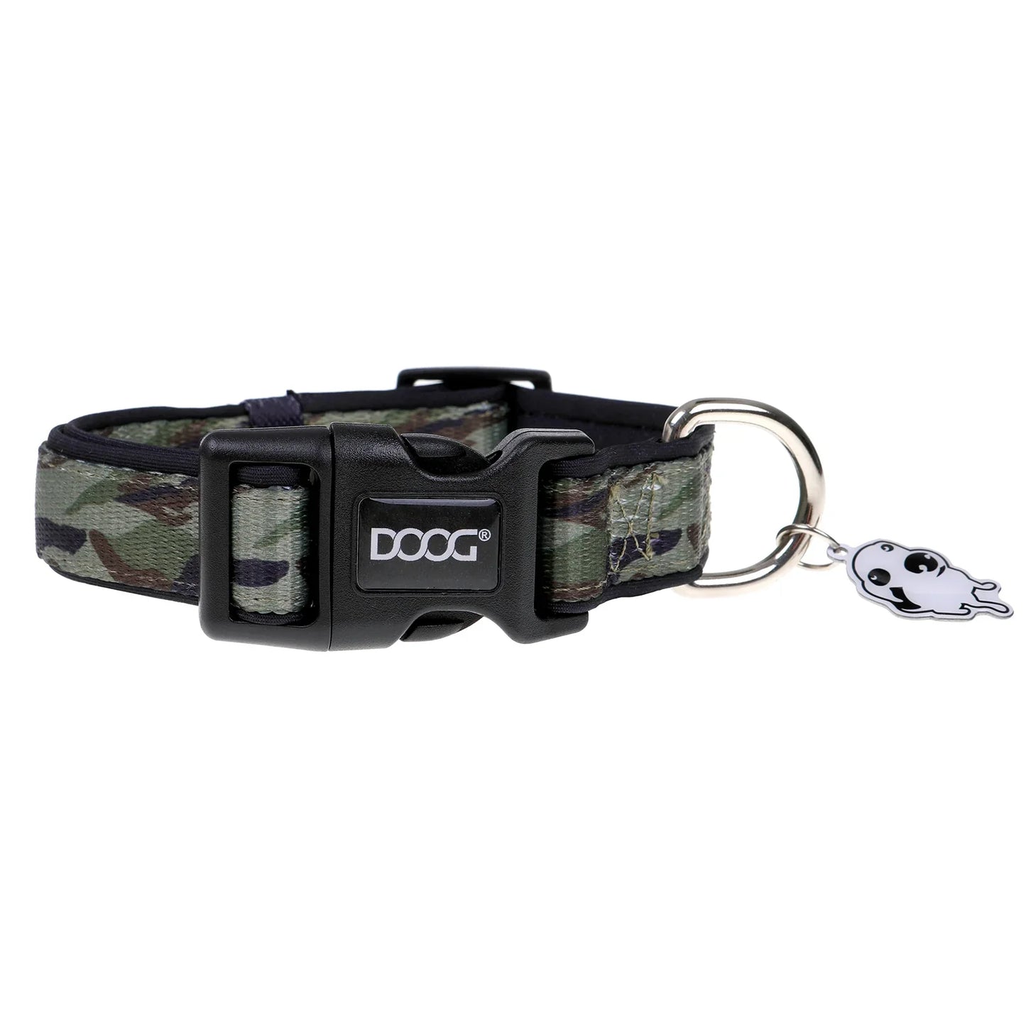 DOOG Neoprene Dog Collar BRUISER - Small - Black Dog Panamá