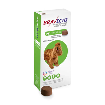 BRAVECTO 10KG - 20KG 500MG - Black Dog Panamá