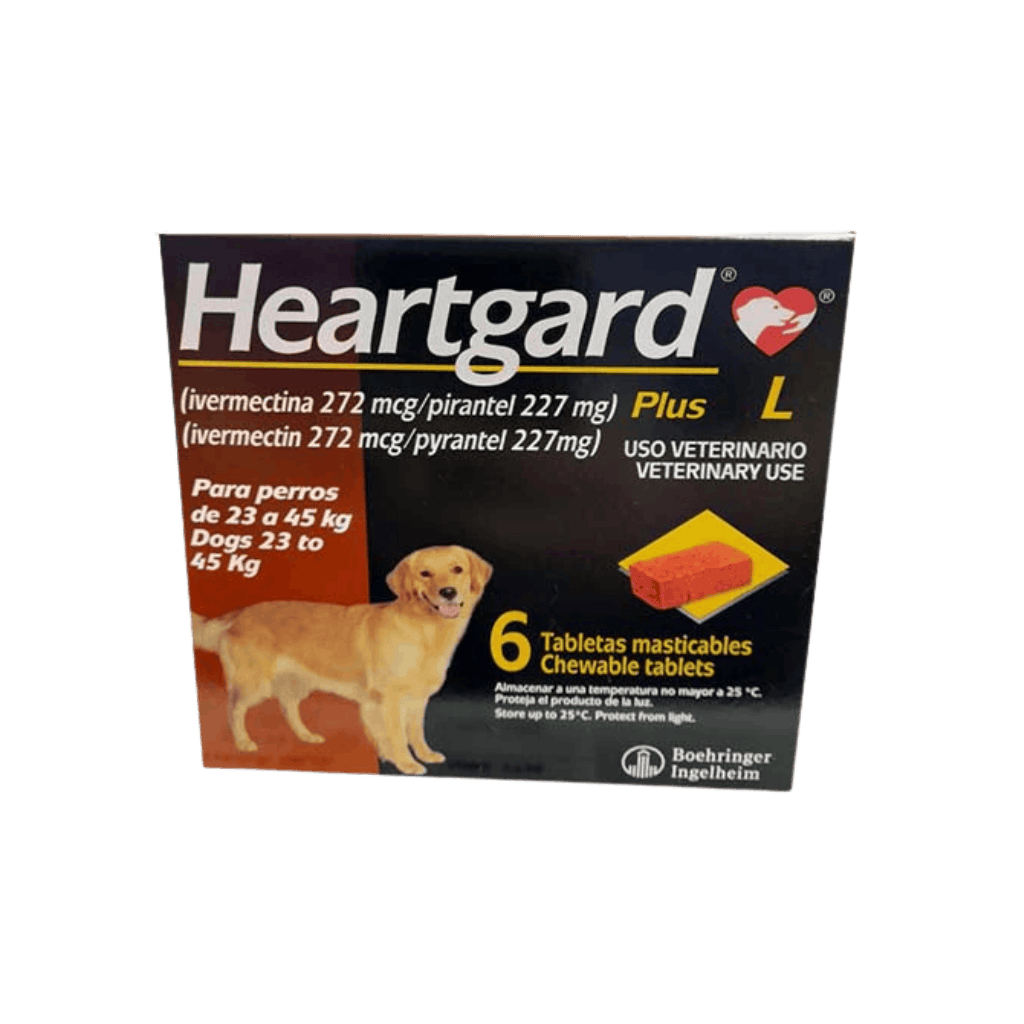 Heartgard Plus L Tableta Antiparasitaria – 23-45 kg Black Dog Panamá