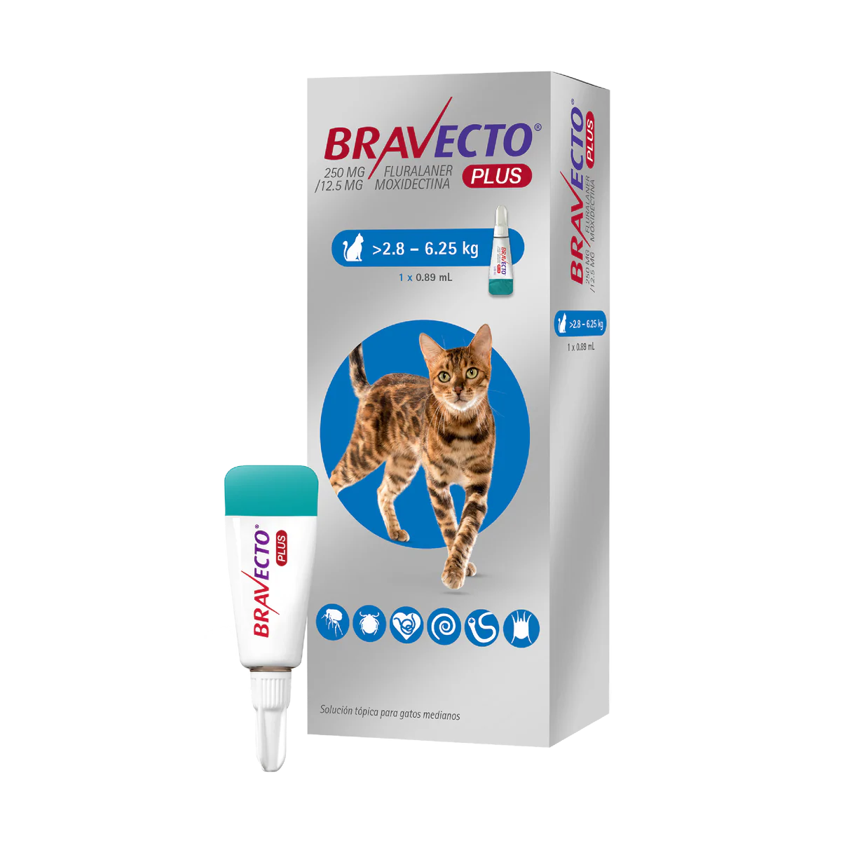 Bravecto Plus Cat Tableta Antiparasitaria 250 mg – 2.8-6.25 kg