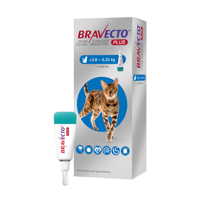 Bravecto Plus Cat Tableta Antiparasitaria 250 mg – 2.8-6.25 kg