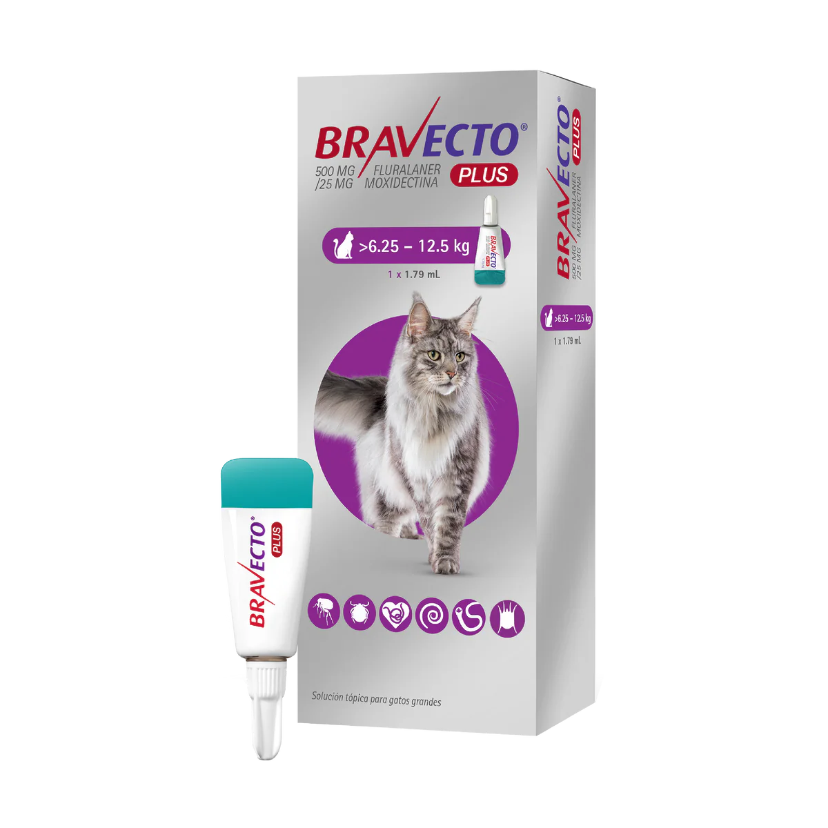 Bravecto Plus Cat Tableta Antiparasitaria 500 mg – 6.25-12.5 kg