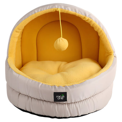 Hideaway Cat Cave Yellow - Black Dog Panamá