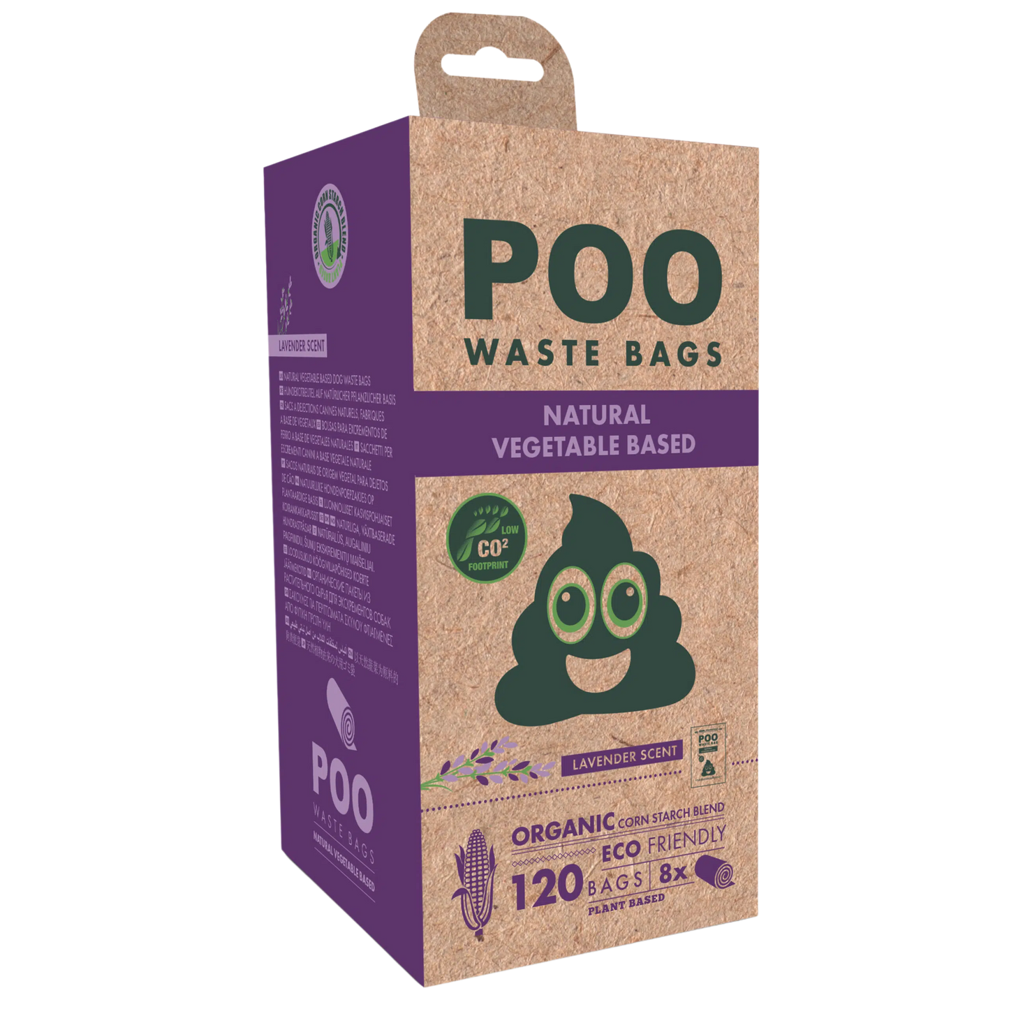POO Dog Waste Bags (120 bags) - Lavander Scented - Black Dog Panamá