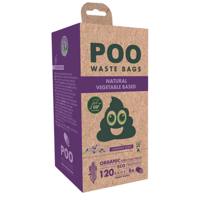 POO Dog Waste Bags (120 bags) - Lavander Scented - Black Dog Panamá