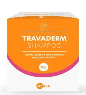 TRAVADERM SHAMPOO SOLIDO 80GR - VETILEA DROGUERIA E IMPORTADORA ALEMANA,S.A.