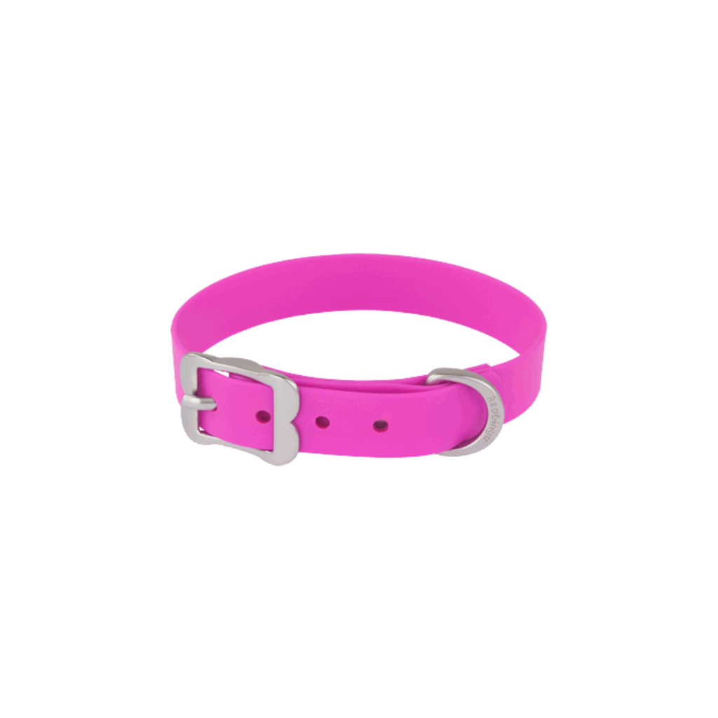 Vivid PVC Collar Rosa Fuerte – L