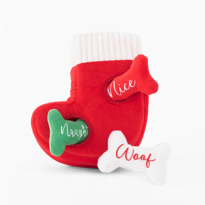 Holiday Zippy Burrow - Naughty or Nice Stocking - Black Dog Panamá