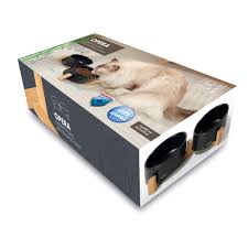 OPERA Ceramic Bowls with Bamboo Stand 2x350 ml - Black - Black Dog Panamá