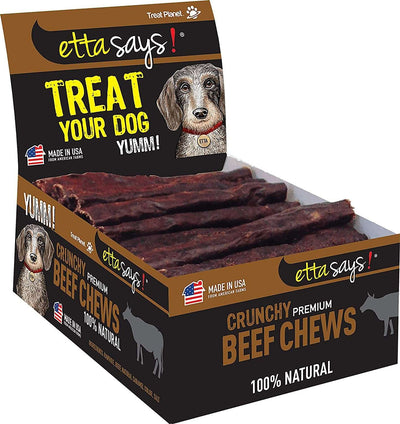Etta Says! Crunchy Premium Beefs Chews – 4.5" Black Dog Panamá