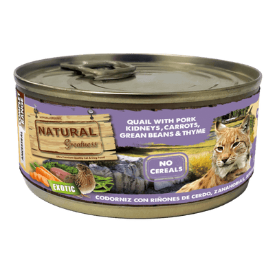 NGC CODORNIZ CON RIÑONES DE CERDO, ZANAHORIA, JUDIAS Y TOMILLO 170G (ESTERILIZADOS)- EXOTIC Black Dog Panamá