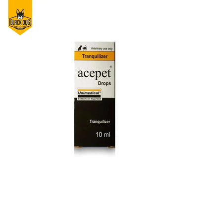 Caja de 10 ml acepet gotas para perros tranquilizante veterinario marca Calier para uso clinico