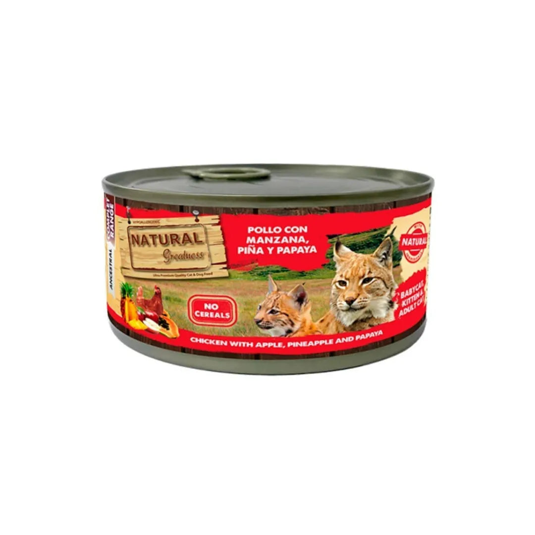 NGC POLLO CON MANZANA, PIÑA Y PAPAYA BABYCAT, KITTEN & ADULT 185G